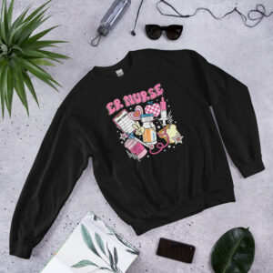Cute ER Nurse Sweatshirt – Perfect for Emergency Room Heroes!