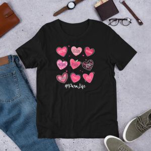Cute Teacher Heart Design T-Shirt – Wear Your Passion with Pride!